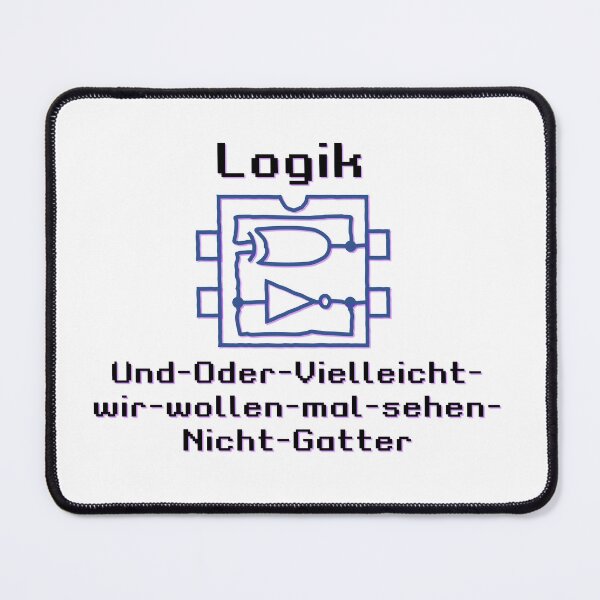 Item preview, Funny fun logic gates with boolean functions And-Or-Maybe-let's-see-Not-Gates | dark theme in German designed and sold by sopfanna.