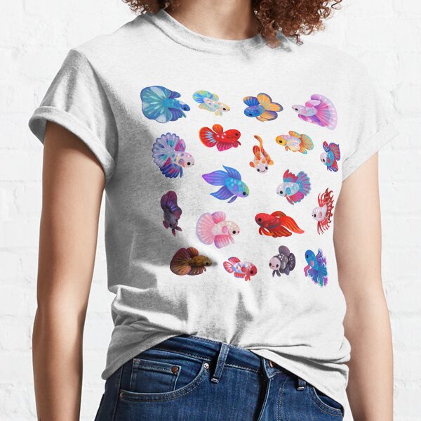 Betta Fish Shirt, Women Men, Betta Lover Gift, Cute Siamese Fighting Fish T- shirt, Fish Lover Tshirt, Pet Graphic Tee, Fish Make Life Betta -   Canada