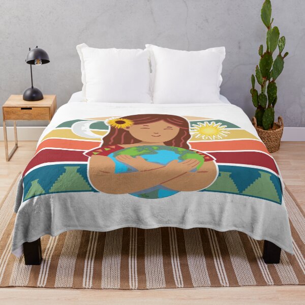 Item preview, Pachamama Earth Mother Incan God Sunflower Spiritual Environmentalist designed and sold by alltheprints.