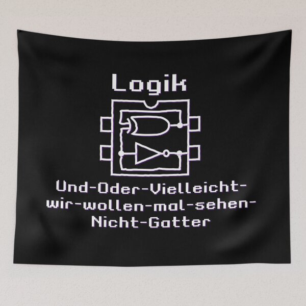 Item preview, Funny fun logic gates with boolean functions And-Or-Maybe-let's-see-Not-Gates | bright design in German designed and sold by sopfanna.