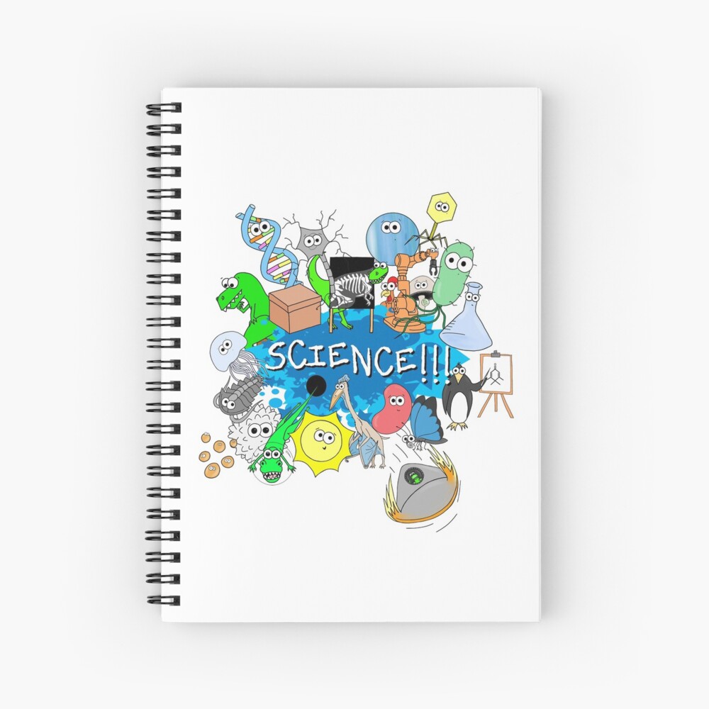 Cute Science Explosion! Spiral Notebook for Sale by Adrienne Body