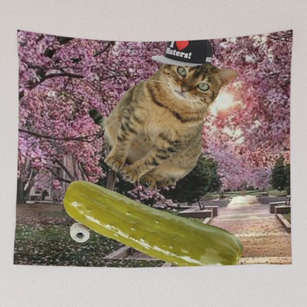 Item preview, dill pickle cat designed and sold by taco-elgato.