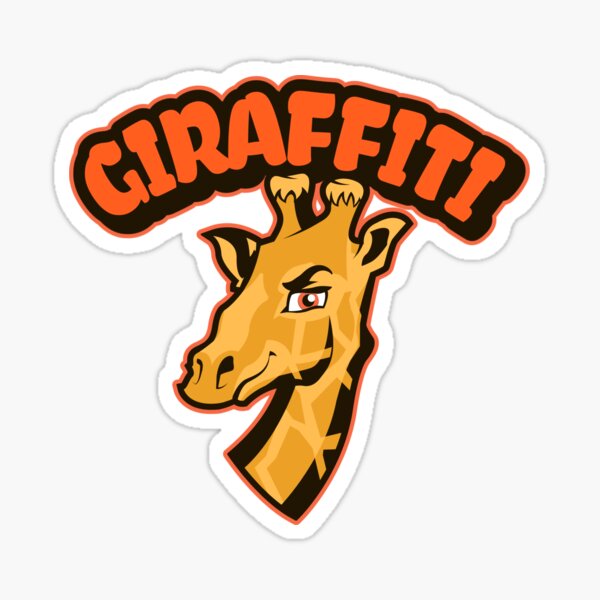 Item preview, Giraffiti Cool Giraffe Graffiti - Funny Animal Puns designed and sold by NameZpod.