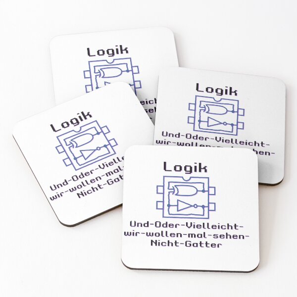 Item preview, Funny fun logic gates with boolean functions And-Or-Maybe-let's-see-Not-Gates | dark theme in German designed and sold by sopfanna.