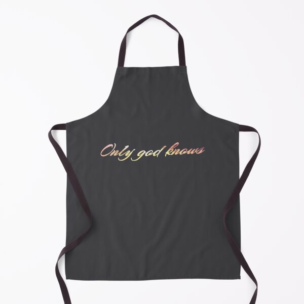 Item preview, Text "Only god knows" gradient yellow orange sunset designed and sold by LV-creator.