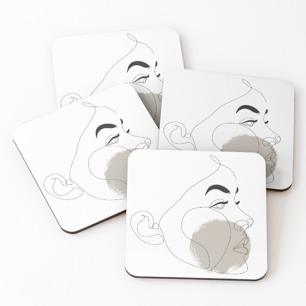 Artikelvorschau, Abstraktes Gesicht durch eine Strichzeichnung. Porträt im minimalistischen Stil. Kosmetik Natursymbol. Moderne fortlaufende Linienzeichnung. Modedruck. Schönheit Wohnzimmer Kunstdruck auf Leinwand entworfen und verkauft von NotUrAverageART.
