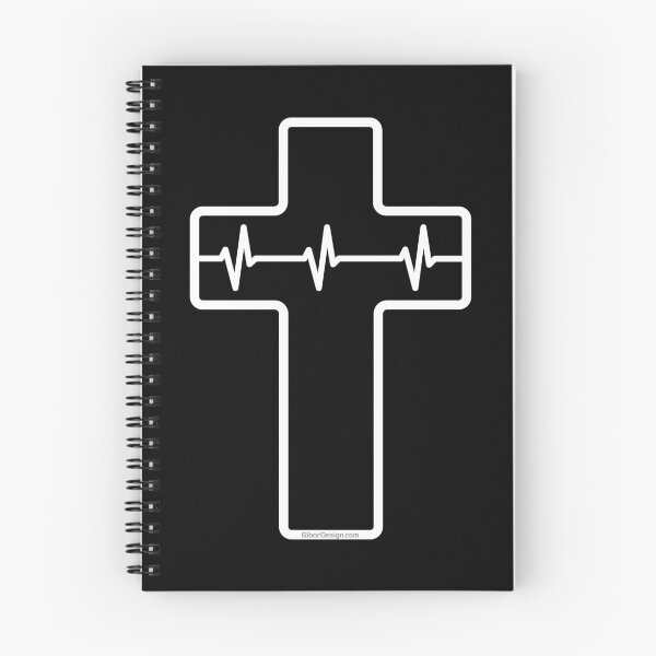 Item preview, Cross of Jesus Heartbeat (white) designed and sold by GiborDesign.