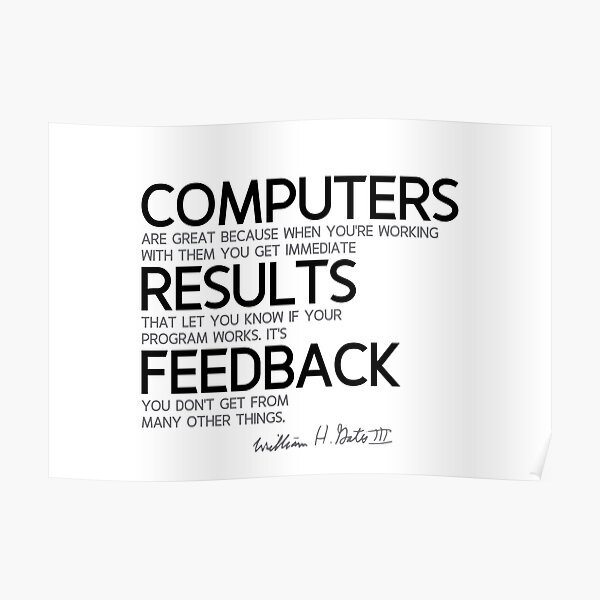computers are great - bill gates Poster