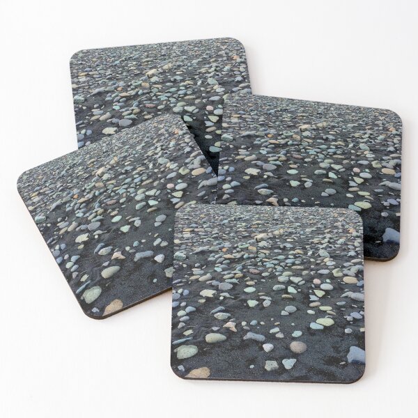 Item preview, Black sand and colored stones beach designed and sold by AHELENE.