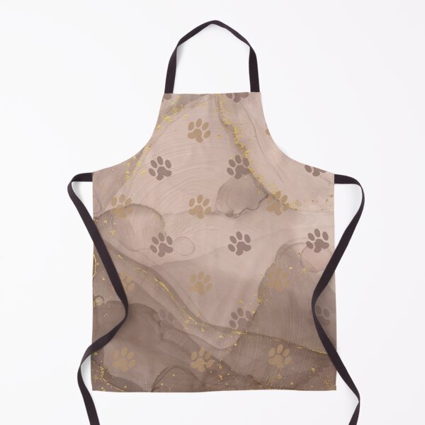 Item preview, brown watercolor background with dog and cat paw print designed and sold by Beeroclock.