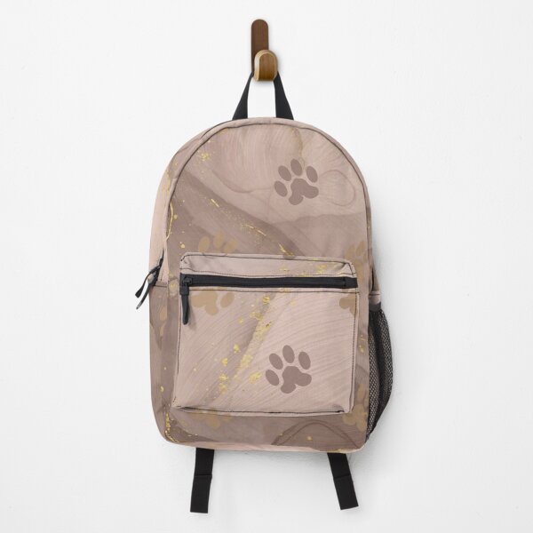 Item preview, brown watercolor background with dog and cat paw print designed and sold by Beeroclock.