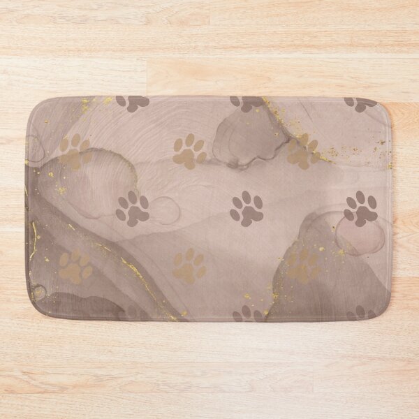 Item preview, brown watercolor background with dog and cat paw print designed and sold by Beeroclock.