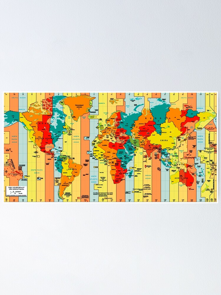 time-zone-map-poster-for-sale-by-m-j-k-a-i-redbubble