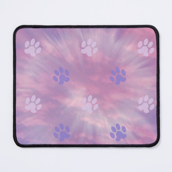 Item preview, retro purple swirl background dog and cat paw print designed and sold by Beeroclock.