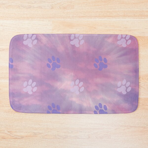 Item preview, retro purple swirl background dog and cat paw print designed and sold by Beeroclock.