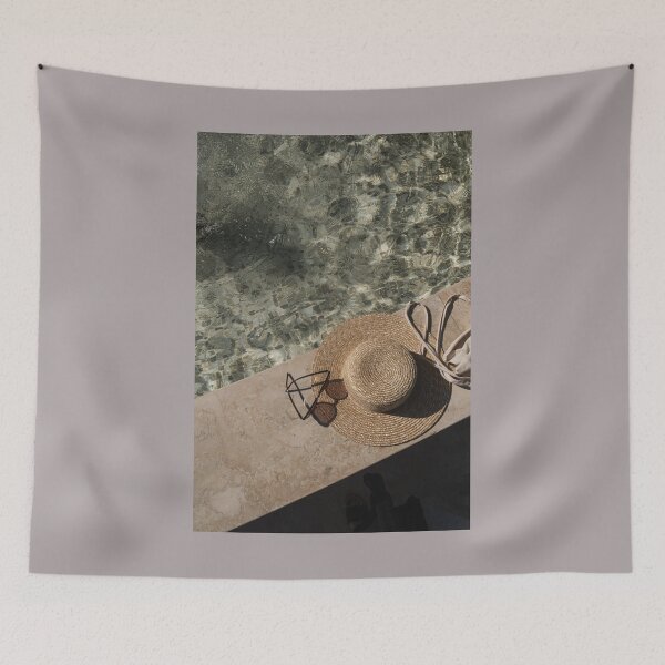 Item preview, Sunny Summer Pool Aesthetic Wallpaper designed and sold by Levated.