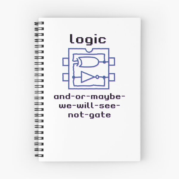 Item preview, Funny fun logic logic gates with boolean functions and-or-maybe-we-will-see-not-gate | dark theme in english designed and sold by sopfanna.