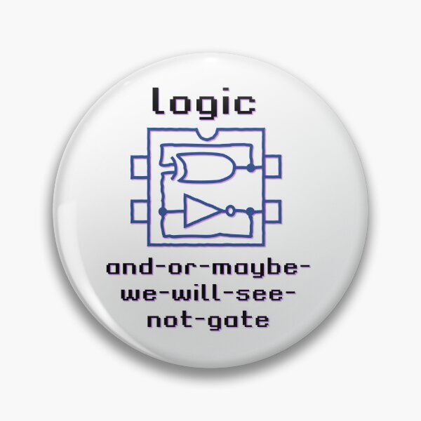 Item preview, Funny fun logic logic gates with boolean functions and-or-maybe-we-will-see-not-gate | dark theme in english designed and sold by sopfanna.