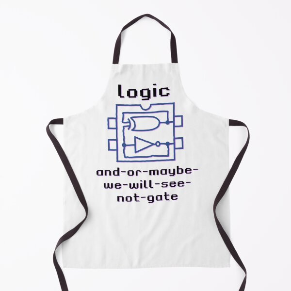 Item preview, Funny fun logic logic gates with boolean functions and-or-maybe-we-will-see-not-gate | dark theme in english designed and sold by sopfanna.