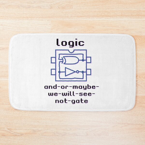 Item preview, Funny fun logic logic gates with boolean functions and-or-maybe-we-will-see-not-gate | dark theme in english designed and sold by sopfanna.