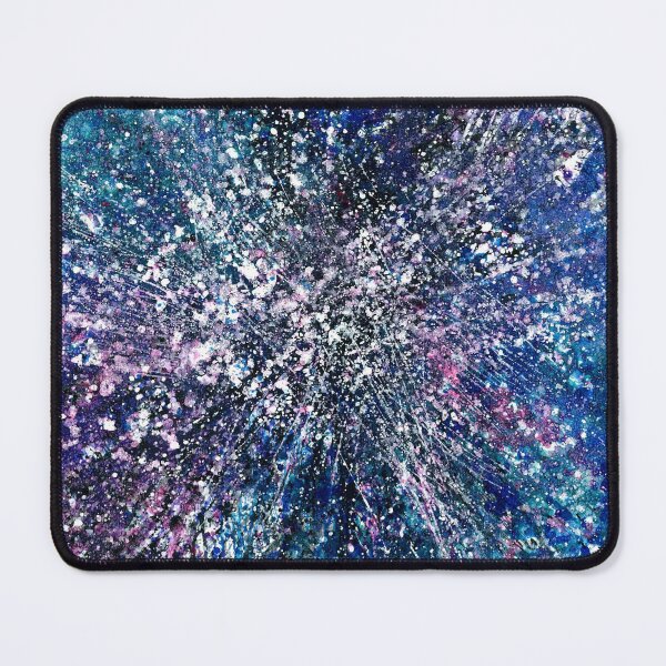 Item preview, The Spiritual Energy Within #497 Multi-colors Cool Jewel Tones New Age 5D Original Hand-painted OOAK Abstract Painting Detail 1 Inspired By Nebula Supernova Starburst Universe Interstellar Space Art  designed and sold by Rainbow Artist Orlando L.