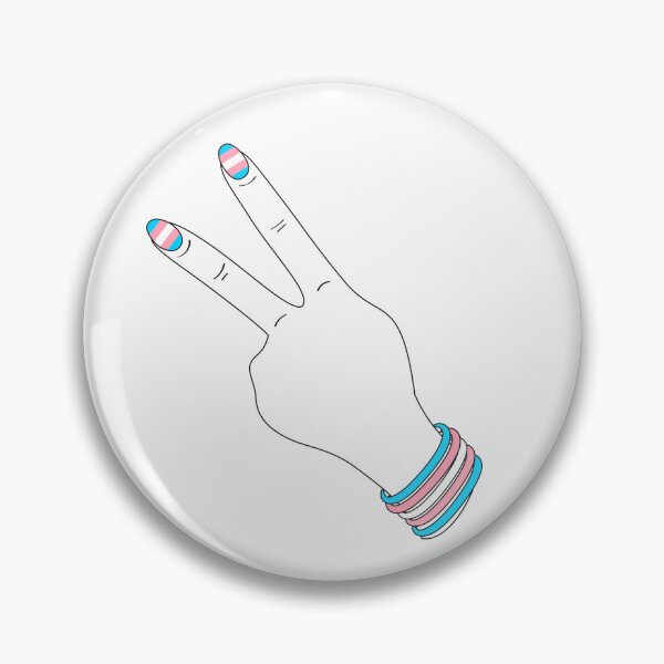 Item preview, Transgender Pride Flag Peace Sign designed and sold by medusachild.