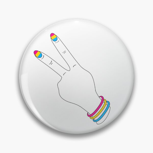 Item preview, Pansexual Pride Flag Peace Sign designed and sold by medusachild.