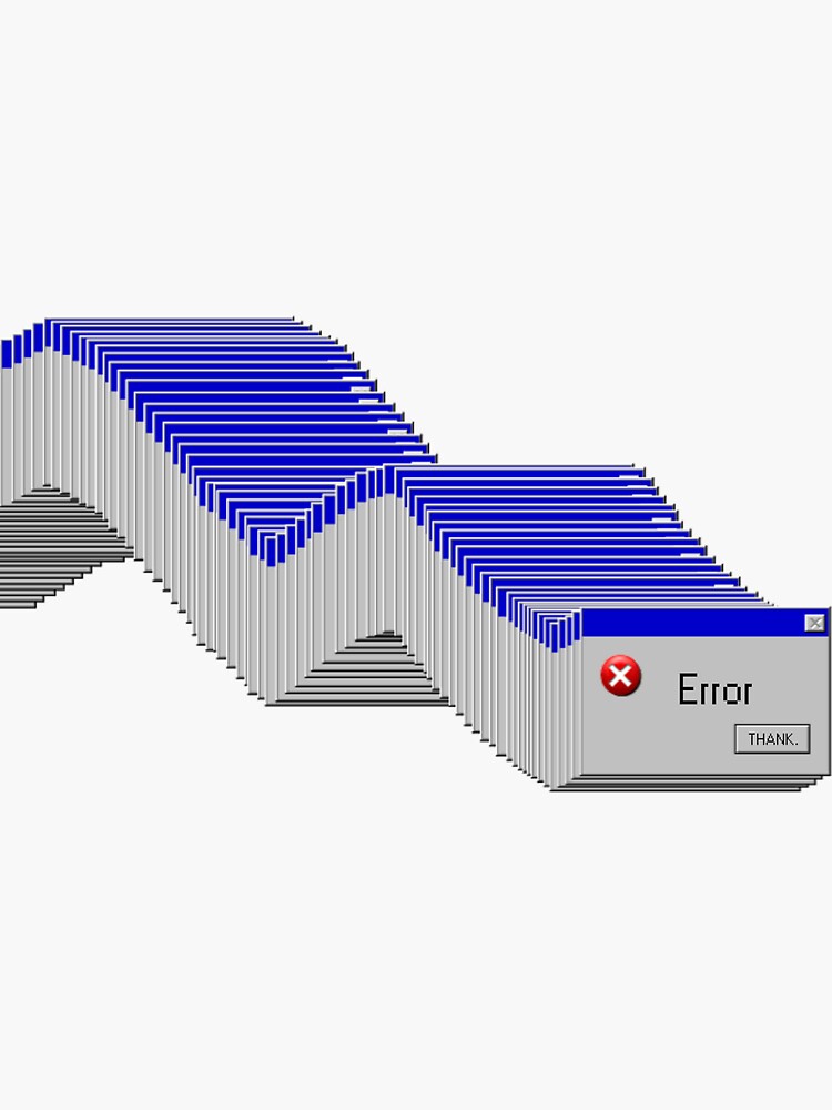 Windows error message Technical Information on blue screen Sticker by  sopfanna