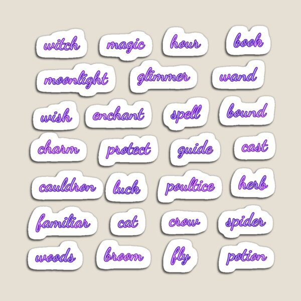 Deconstructed Witch Poetry Magnet