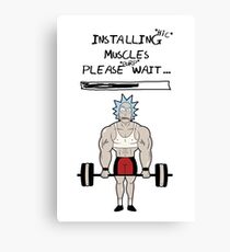 Rick and Morty. Installing muscles. Canvas Print