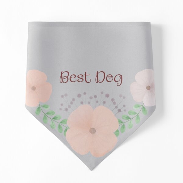 Dog Wedding Bandana - Best Dog Best Man - Wedding Ceremony Pink and Grey Pet Bandana
