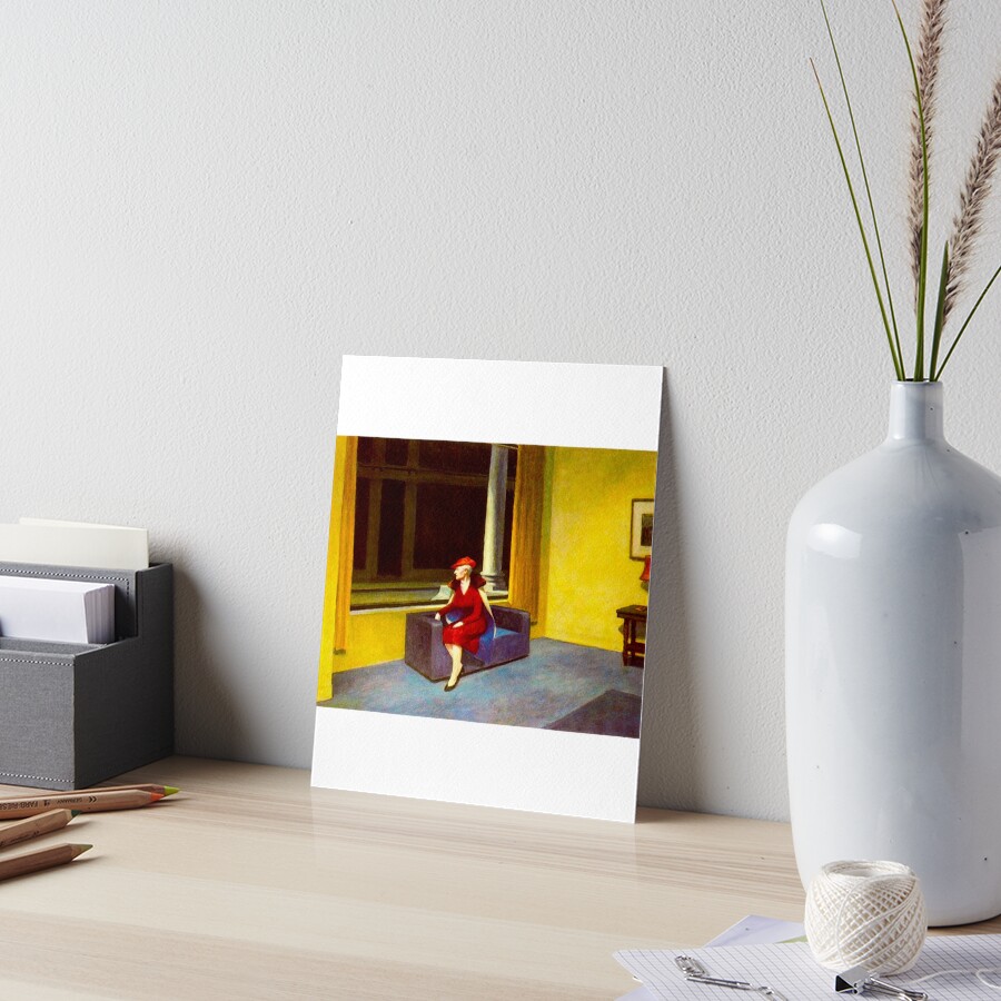 "HD EDWARD HOPPER Hotel Window 1955 " Art Board Print for Sale by