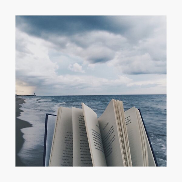Books by the Ocean Photographic Print