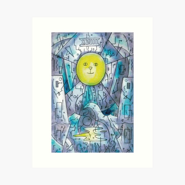 Major Arcana - XVIII - The Moon Art Print