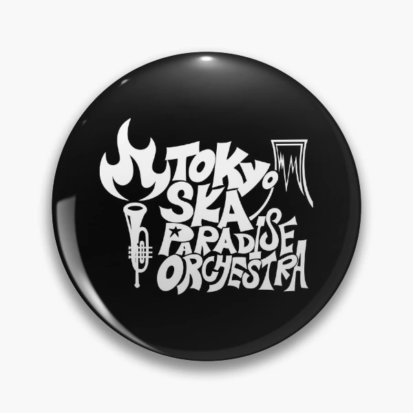 ▪️【TOKYO SKA PARADISE ORCHESTRA】 BADGE Tokyo Ska Paradise Orchestra White Logo