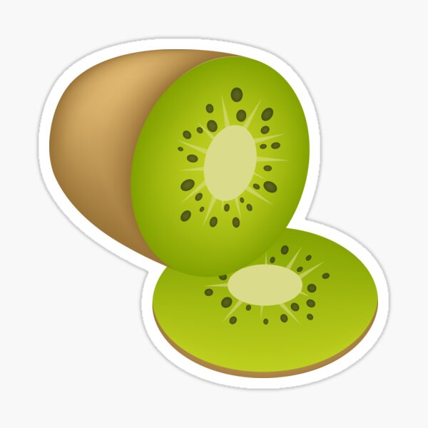 "Kiwi Fruit Emoji Illustration" Sticker for Sale by nakrut987654321