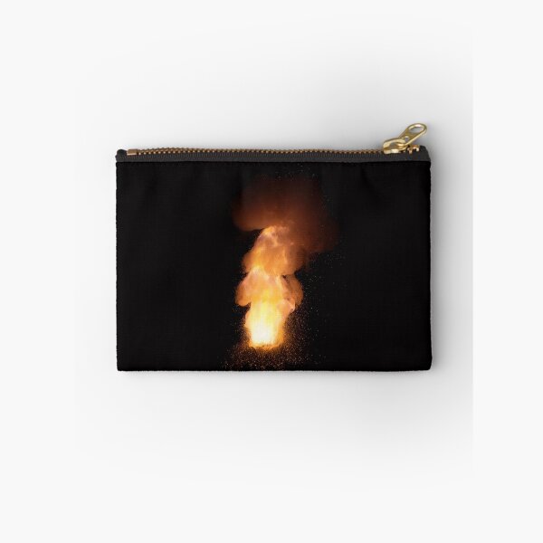 Item preview, Realistic fiery explosion, orange color with sparks on a black background designed and sold by Lukasz Szczepanski.