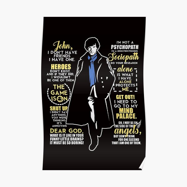 Pósters: Sherlock Holmes Mejores Frases | Redbubble