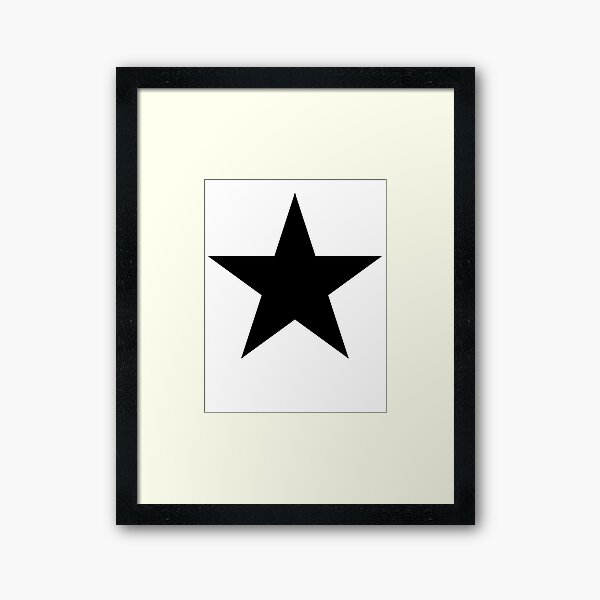 BLACK Star, Dark Star, Black Hole, Stellar, Achievement, Cool. Framed Art Print