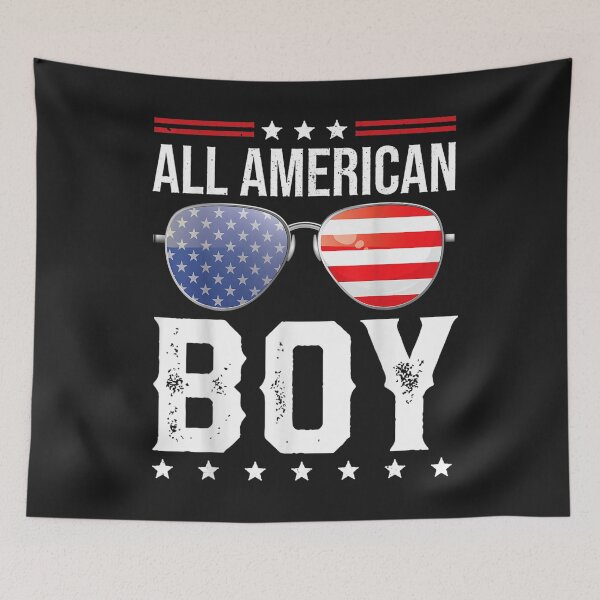 Item preview, All American Boy - Fourth of July 4th July US Flag Patriotic T-Shirt designed and sold by Bobby-Bancel.
