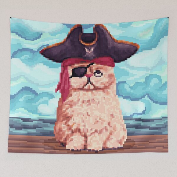 Item preview, Pixelated Captain of the Cat Pirate designed and sold by HopeDetour.