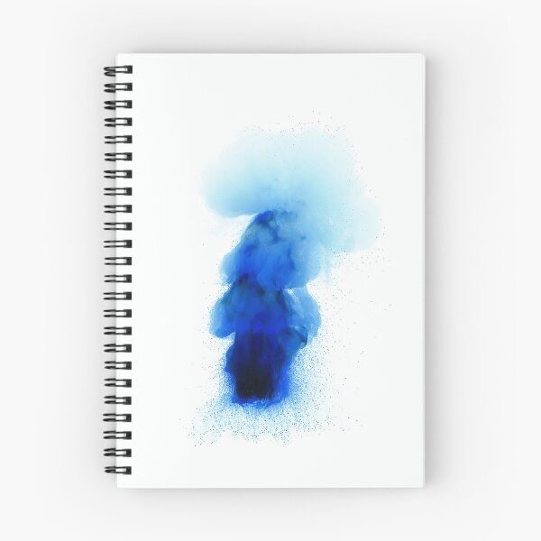 Item preview, Abstract fire explosion, blue color with sparks on a white background designed and sold by Lukasz Szczepanski.