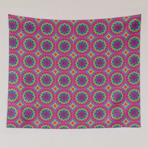 Item preview, Psychedelic Rainbow Flower Power Pattern designed and sold by Jmgold87.