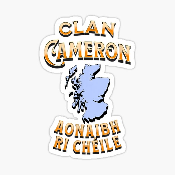 clan-cameron-scottish-motto-crest-sticker-by-emilyg19pa-redbubble