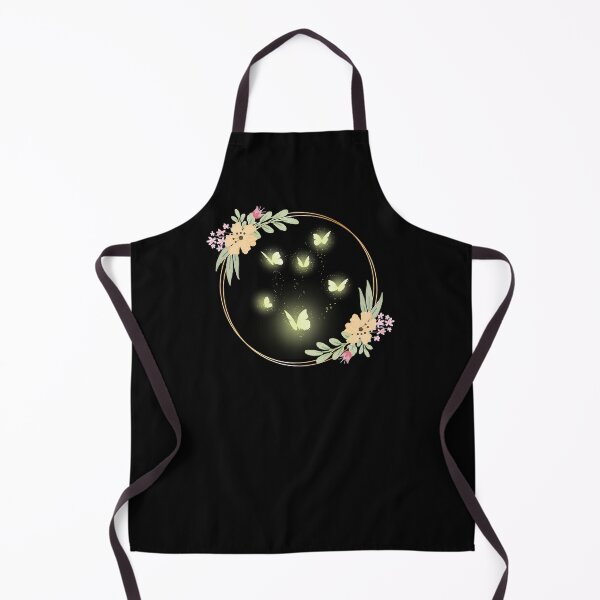 Item preview, Glowing Yellow Butterflies in a Flower Border - Garden Design designed and sold by CreativNode.