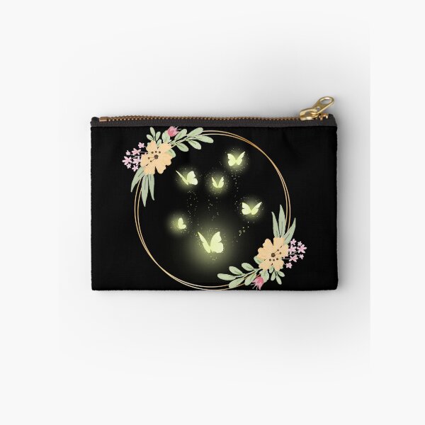 Item preview, Glowing Yellow Butterflies in a  Flower Border - Garden Design designed and sold by CreativNode.