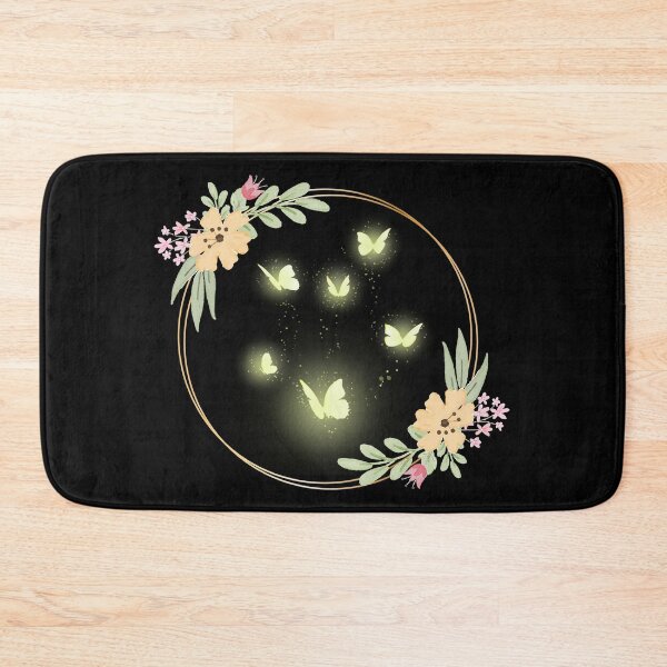 Item preview, Glowing Yellow Butterflies in a  Flower Border - Garden Design designed and sold by CreativNode.