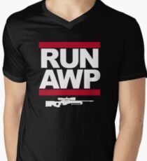 RUN AWP Men's V-Neck T-Shirt