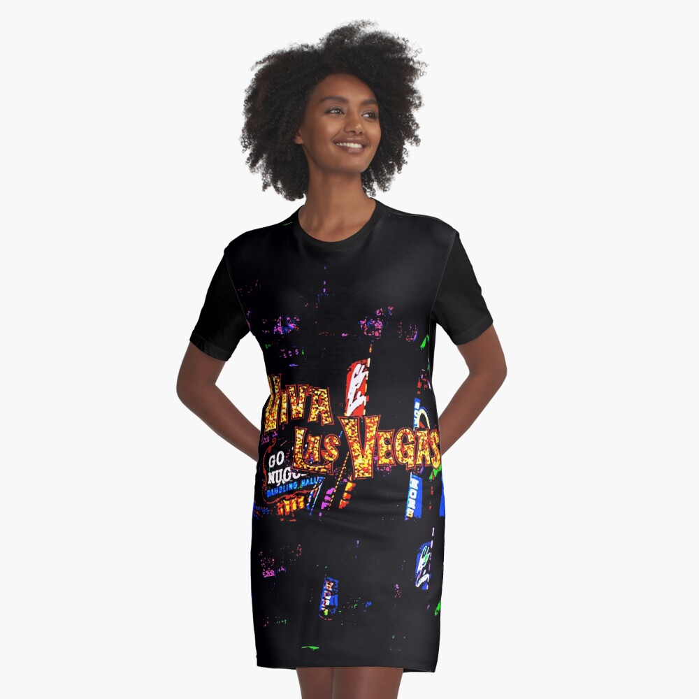Viva Las Vegas Graphic T-Shirt Dress