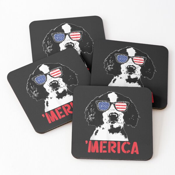 Item preview, Merica Englisth Springer Spaniel American Flag 4th of July T-Shirt designed and sold by Bobby-Bancel.